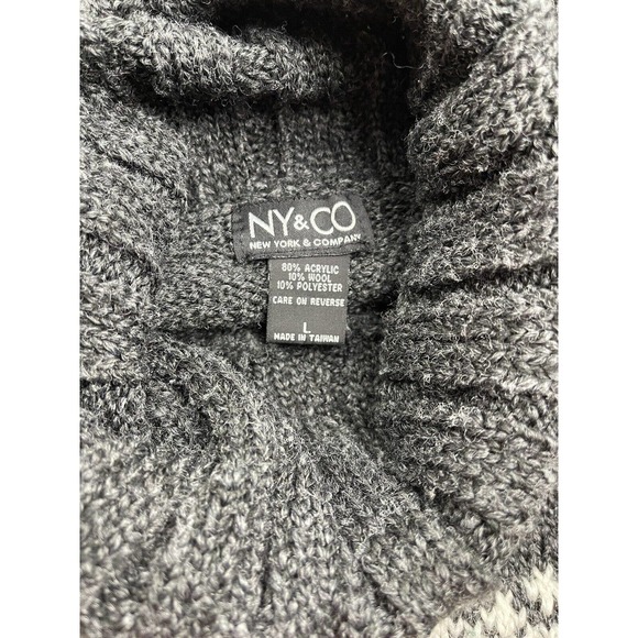 3 for $25-New York & Company Women’s Gray Turtleneck Sweater Size Large - Picture 6 of 7